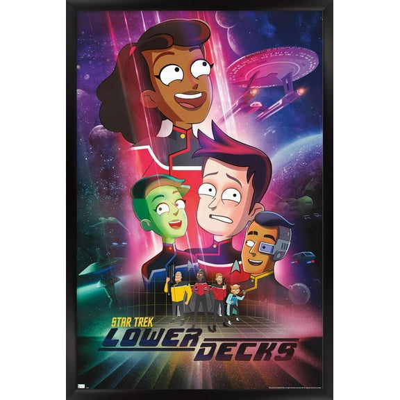Star Trek: Lower Decks - Key Art Wall Poster, 14.725" x 22.375" Framed