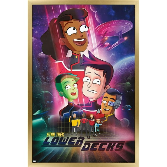 Star Trek: Lower Decks - Key Art Wall Poster, 22.375" x 34" Framed