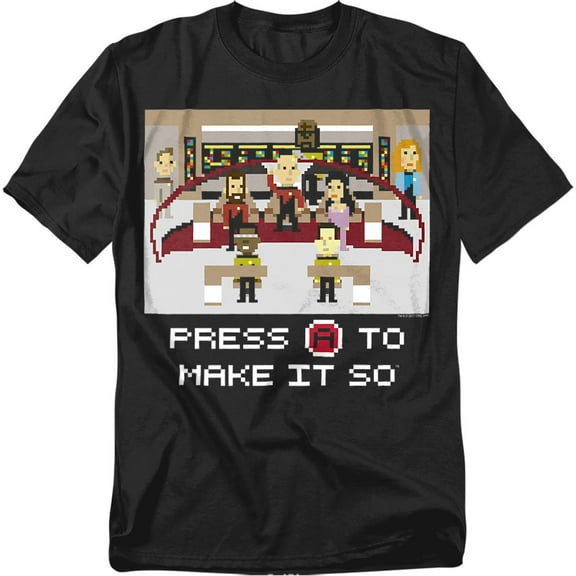 Star Trek Make It So Pixel Officially Licensed Adult T-Shirt 2XL