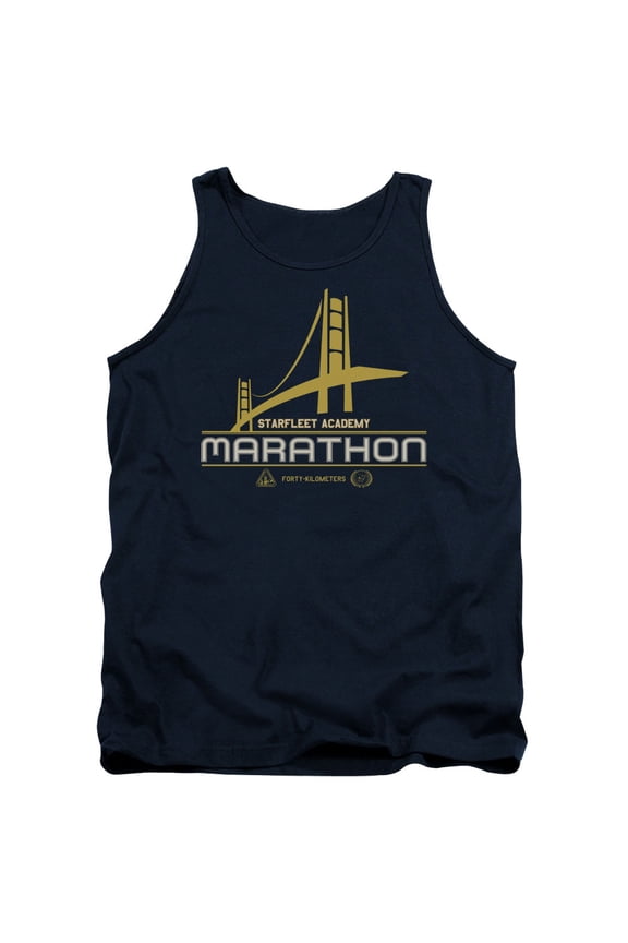 Star Trek Marathon Logo Adult Tank Top Navy