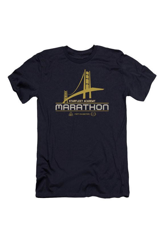 Star Trek - Marathon Logo - Premium Slim Fit Short Sleeve Shirt - Large