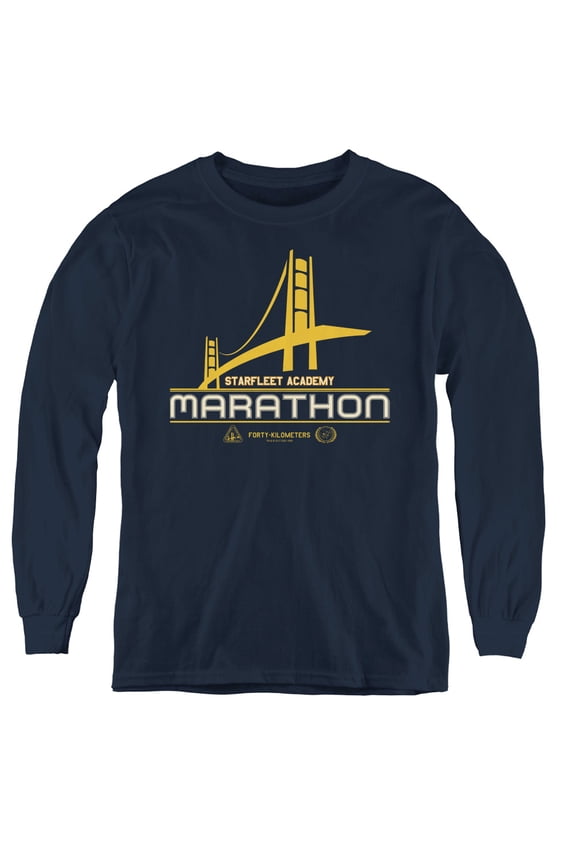 Star Trek - Marathon Logo - Youth Long Sleeve Shirt - Small