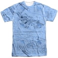 thumbnail image 1 of Star Trek Men's Blue Print Sublimation T-shirt Large White, 1 of 2