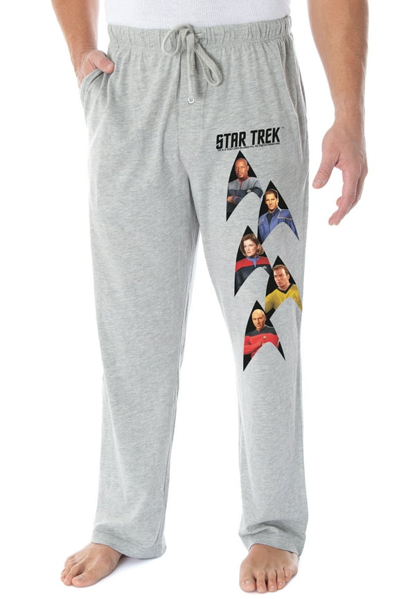 Star Trek Men's Captain Kirk Picard Janeway Archer Sisko Lounge Pajama Pants