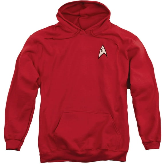 Star Trek Men's Engineering Uniform Hooded Sweatshirt Red
