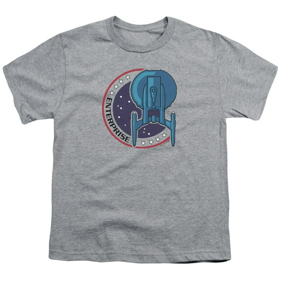 Star Trek Men's Enterprise Patch T-shirt Athletic Heather