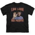 thumbnail image 1 of Star Trek Men's  Live Long And Prosper T-shirt Black, 1 of 2