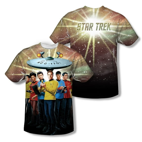 Star Trek Men's Original Crew  Sublimation T-shirt Small White