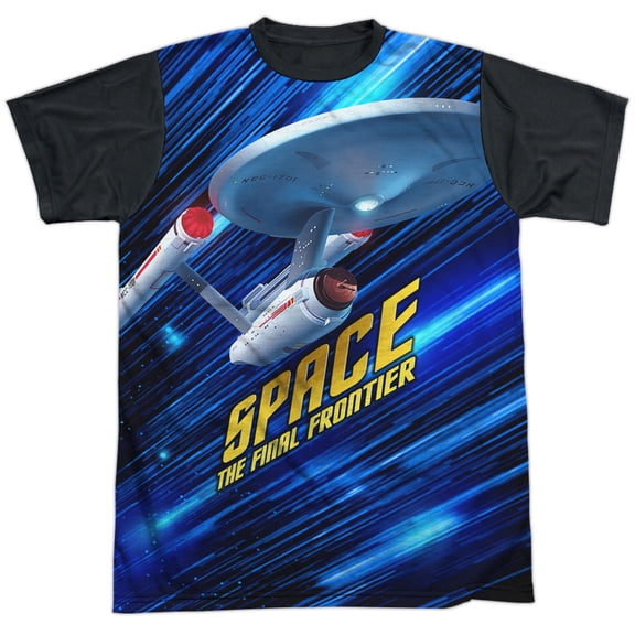 Star Trek Men's Space Frontier Sublimation T-shirt Small White