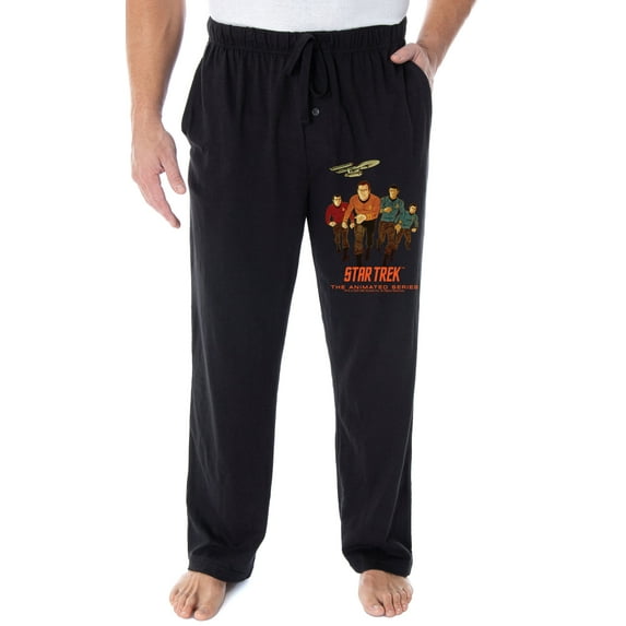 Star Trek Men's The Animated Series Character Logo Adult Lounge Pajama Pants