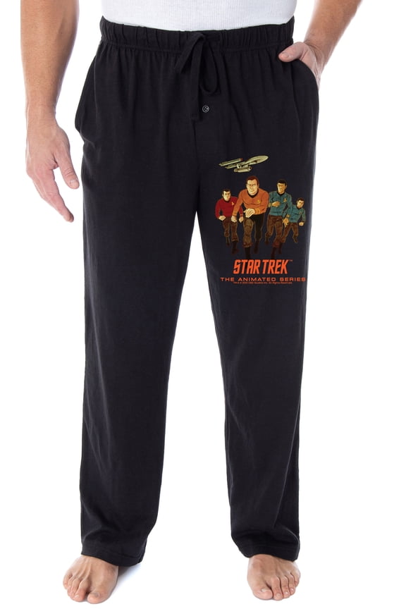 Star Trek Men's The Animated Series Character Logo Adult Lounge Pajama Pants