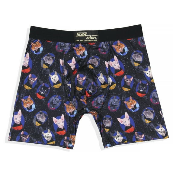 Star Trek Men's The Next Generation Cat Characters Boxer Briefs Underwear
