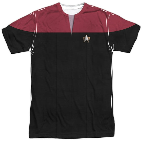 Star Trek Men's Voyager Command Uniform Sublimation T-shirt White