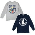 thumbnail image 1 of Star Trek Mens 2 Pack Long Sleeve T-Shirts Adult, 1 of 5