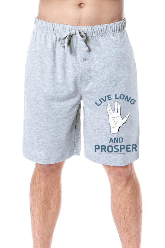 Star Trek Mens' Spock Live Long And Prosper Sleep Pajama Shorts