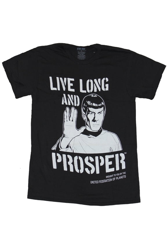 Mens T-Shirt - Live Long and Prosper Spock Signing Image (Small)