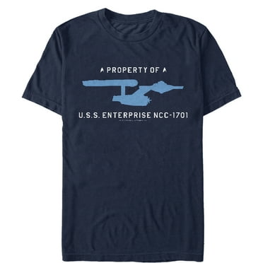 Star Trek Mens T-Shirt - Property of U.S.S. Enterprise NCC-1701 Ship Image (Small)