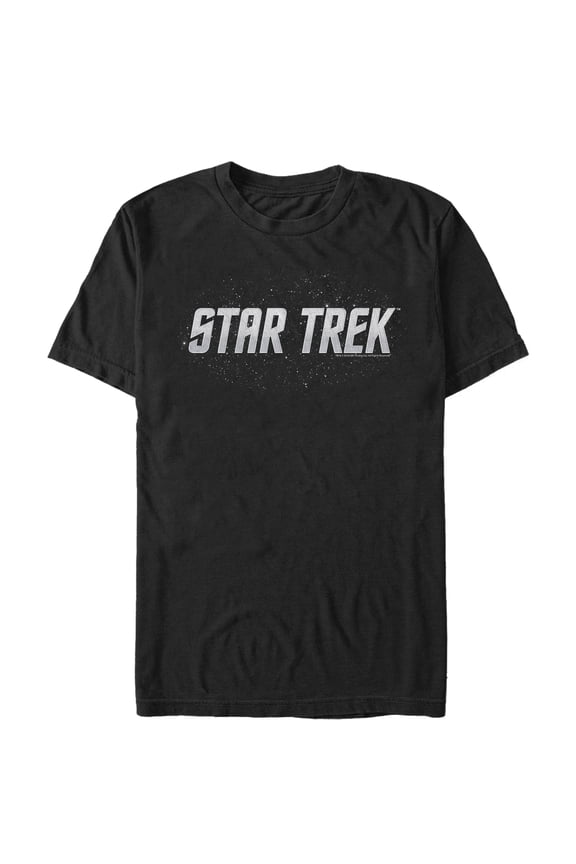 Men's Star Trek Galaxy Stars Logo Graphic Tee Black X Large