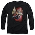 thumbnail image 1 of Star Trek & Mirror Enterprise Adult 18-1 Long Sleeve T-Shirt, Black - Medium, 1 of 1