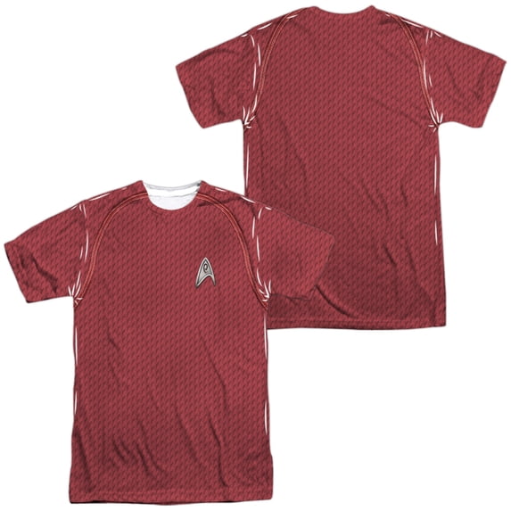 Star Trek Movie Engineering Uniform Unisex Adult Sublimated Costume T Shirt (Front/Back), Medium Multicolor