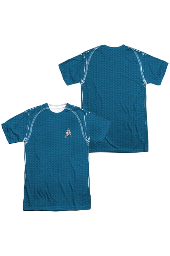 Movie Science Uniform Unisex Adult Sublimated Costume T Shirt (Front/Back), Small Multicolor