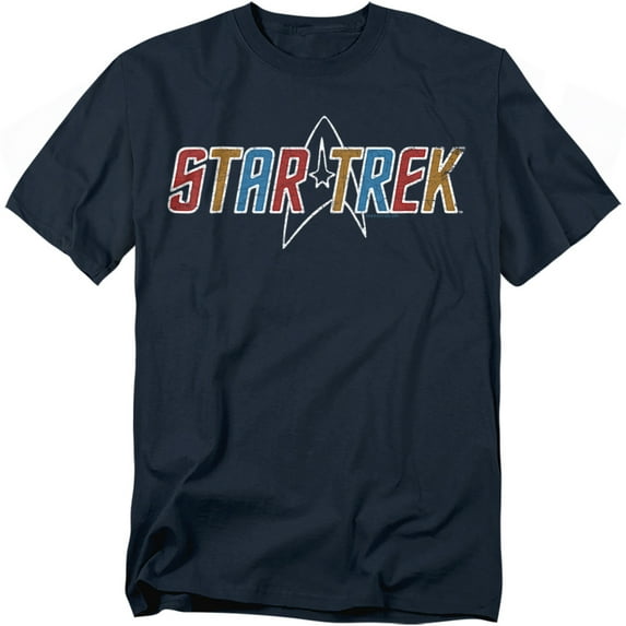 Star Trek Multi Colored Logo Officially Licensed Adult T-Shirt 2XL