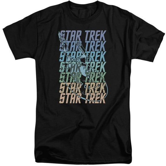 Star Trek - Multi Logo Enterprise - Tall Fit Short Sleeve Shirt - XX-Large