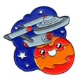 thumbnail image 1 of Star Trek NCC-1701 Ship in Space 1 1/4" Tall Enamel Metal Logo Pin, 1 of 1