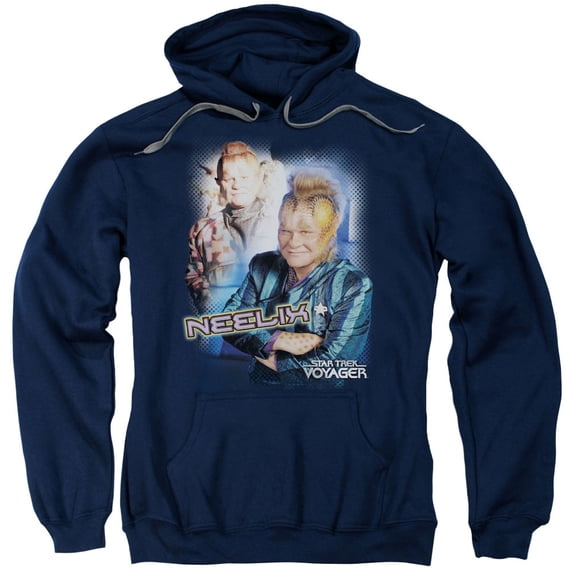 Star Trek Neelix Adult Pullover Hoodie Sweatshirt Navy