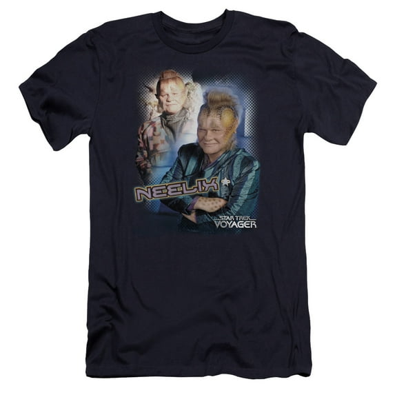 Star Trek Neelix Premium Canvas Adult Slim Fit 30/1 T-Shirt Navy