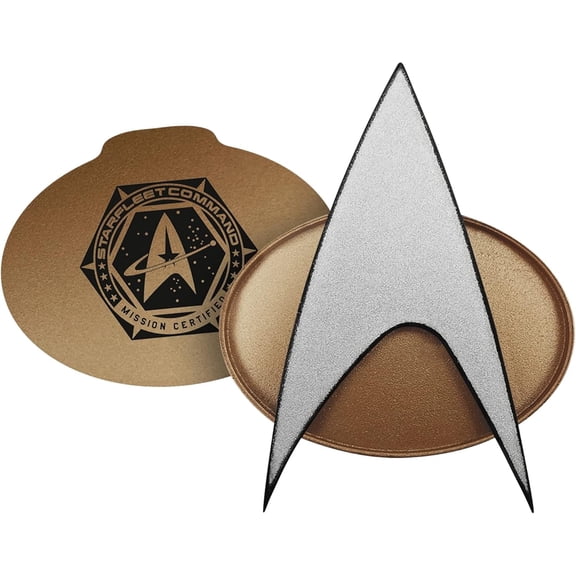 FAMETEK Star Trek Next Generation Bluetooth Communicator Badge 2026 Edition - TNG Bluetooth ComBadge with Chirp Sound Effects, Microphone & Speaker – Star Trek Memorabilia, Gifts and Collectibles