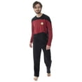 thumbnail image 1 of Star Trek The Next Generation Mens' Picard TNG Uniform Starfleet Federation Costume Sleepwear Lounge 2-Piece Pajama Set, 1 of 6