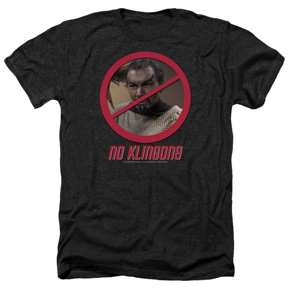 Star Trek - No Klingons - Heather Short Sleeve Shirt - Medium