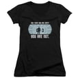 thumbnail image 1 of Star Trek Not Safe Junior Women's V-Neck T-Shirt Black, 1 of 1