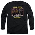 thumbnail image 1 of Star Trek Original Cats Paw Long Sleeve Adult 18/1 T-Shirt Black, 1 of 1