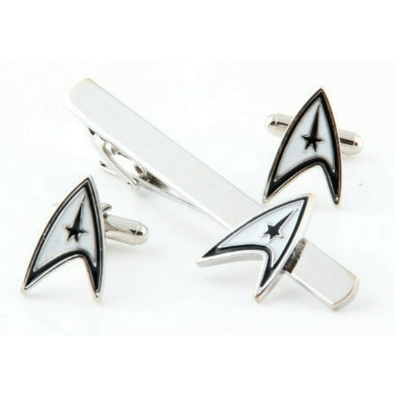 Star Trek Original Command Metal/Enamel Cufflinks And Tie Clip Set