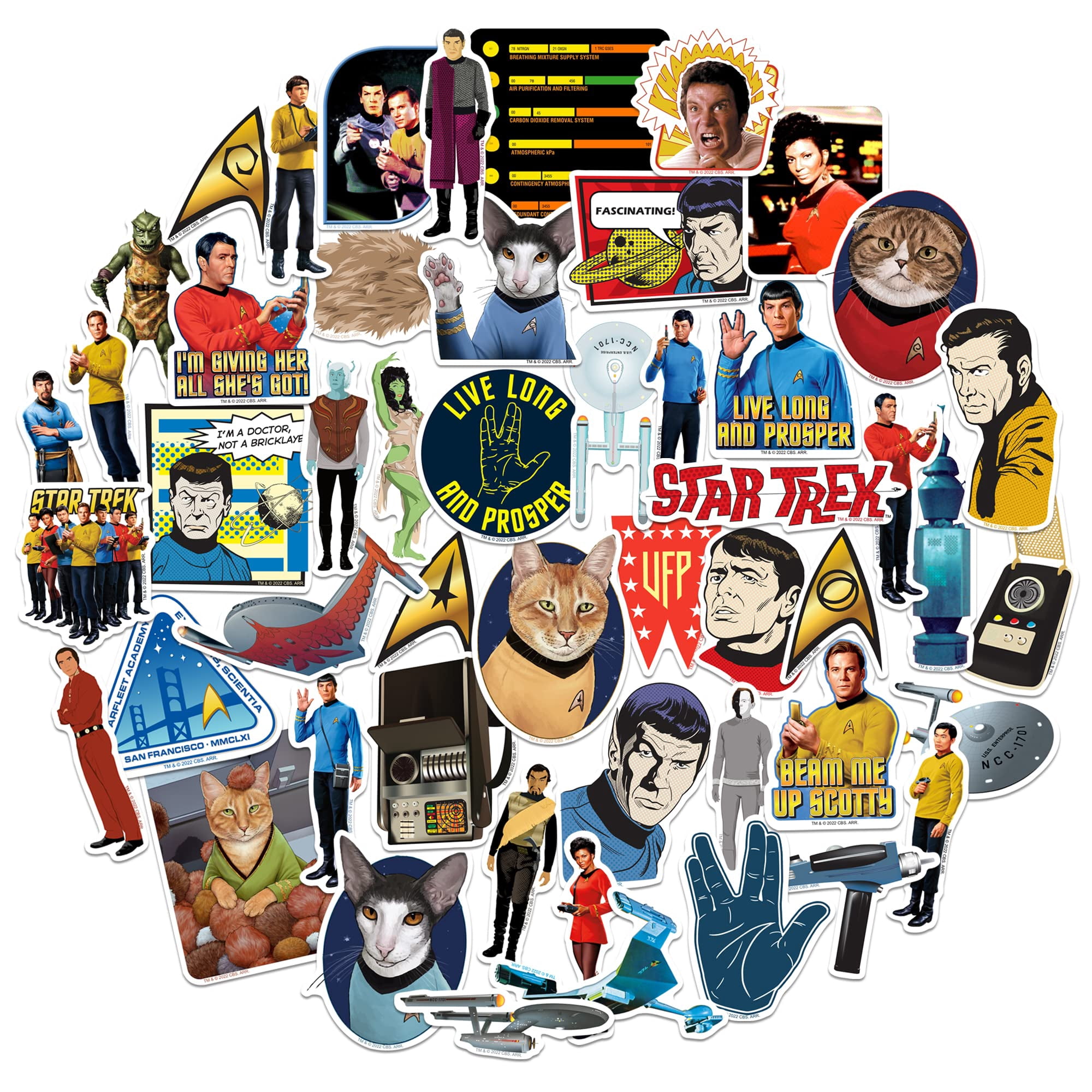Star Trek The Original Series Sticker Pack Die Cut Vinyl Large Star Trek The Original Series Sticker Pack Die Cut Vinyl Large