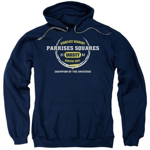 Star Trek-Parrises Squares - Adult Pull-Over Hoodie - Navy- Medium
