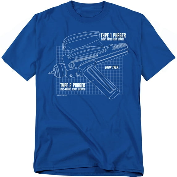 Star Trek Phaser Plans Officially Licensed Adult T-Shirt 3XL