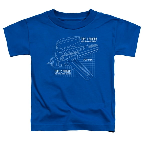 Star Trek Phaser Plans Toddler T-Shirt Royal Blue