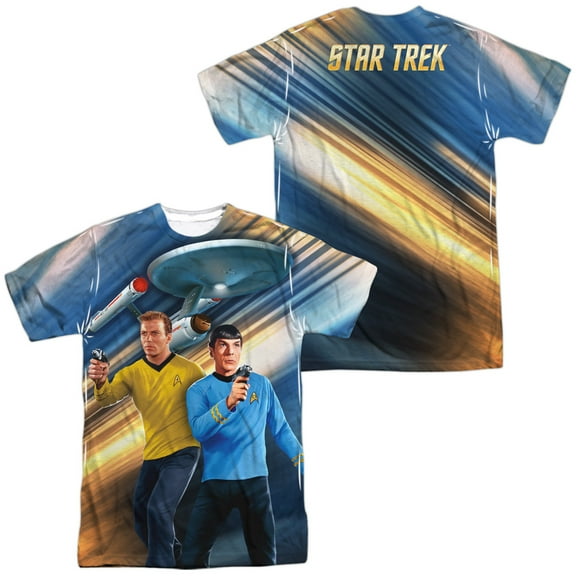 Star Trek Phasers Down Unisex Adult Sublimated Costume T Shirt (Front/Back), 2X-Large Multicolor