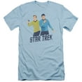 thumbnail image 1 of Star Trek Phasers Ready Adult 30/1 T-Shirt Light Blue, 1 of 1