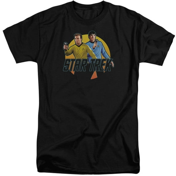 Star Trek Phasers Ready Adult Tall T-Shirt Black