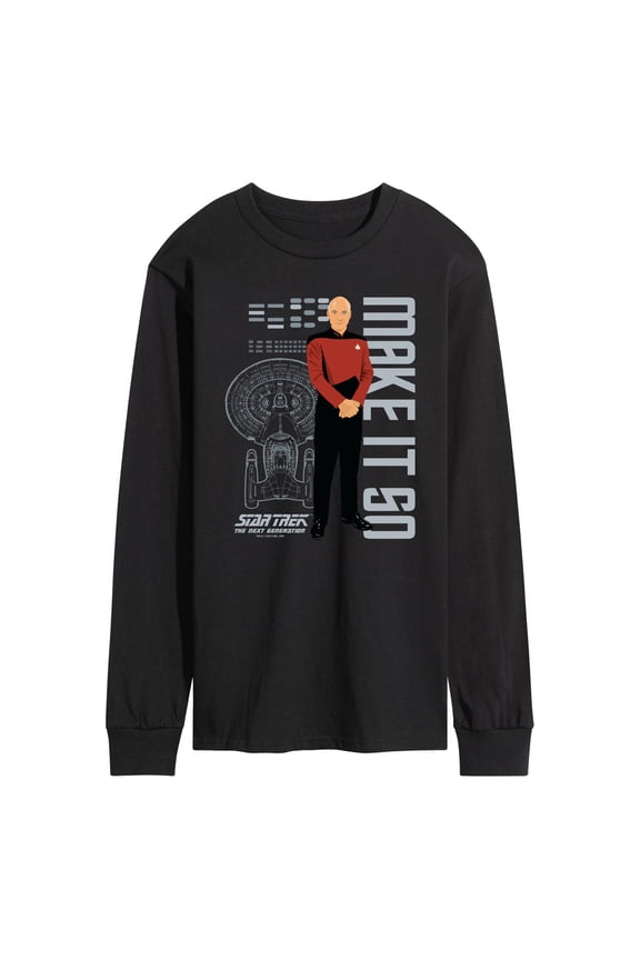 - Picard Make It So - Men's Long Sleeve Graphic T-Shirt