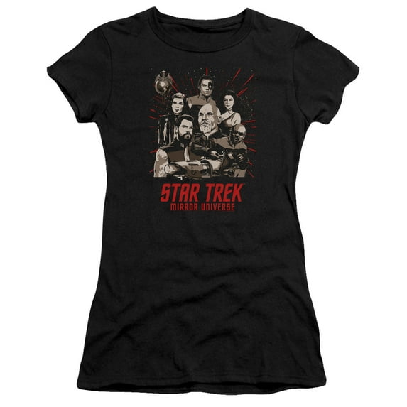 Star Trek Poster Junior Women's Sheer T-Shirt Black