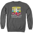 thumbnail image 1 of Trevco CBS1096-AS-1 Star Trek & Press a to Transport Adult Crewneck Sweatshirt, Charcoal - Small, 1 of 2