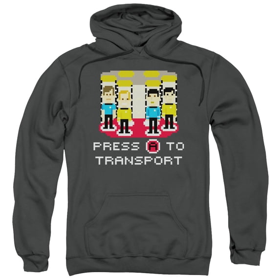 Star Trek - Press A To Transport - Pull-Over Hoodie - Medium