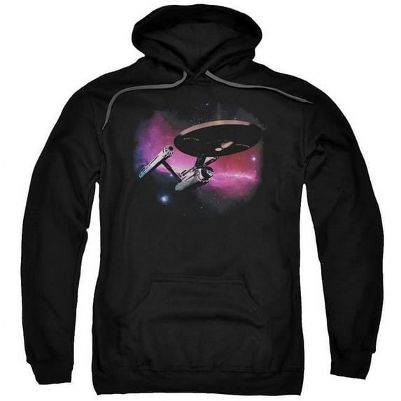 Star Trek & Prime Directive Adult Cotton & Polyster Pull-Over Hoodie, Black - 4X