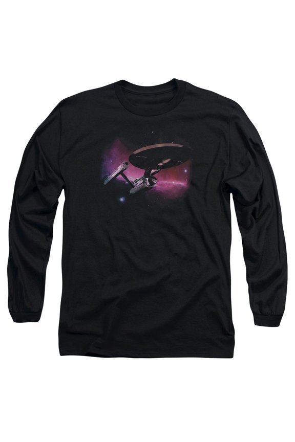 Star Trek Prime Directive Long Sleeve Adult 18/1 T-Shirt Black