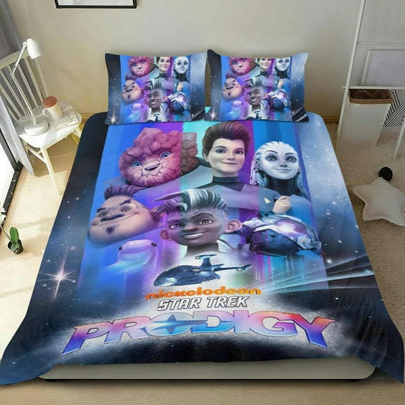 Star Trek Prodigy-themed Bed Sheet Set Three Piece Set Comfortable And Skin Friendly Unique Design Home Decor Gifts For Family Friends fans54''x79''135cm*200cm